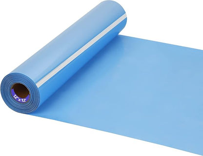 HTV Iron on Vinyl 12Inch by 12ft Roll Heat Transfer Vinyl for T-Shirt HTV Vinyl Rolls for All Cutter Machine - Easy to Cut & Weed for Heat Transfer Design (12ft, Sky Blue)