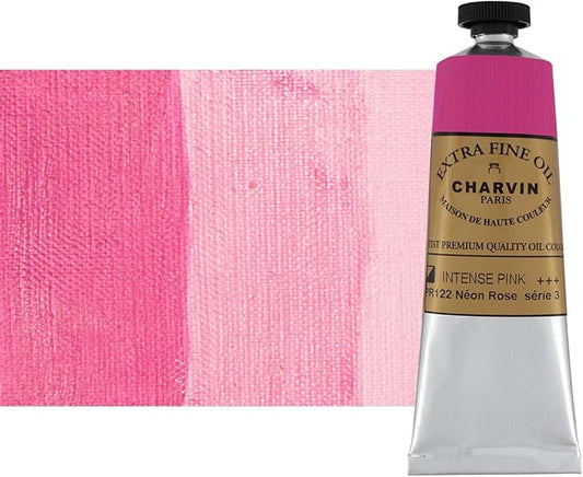 Charvin Extra Fine Oil Paint, Intense Pink 60 ml - Triple-Milled, Rich Texture, Poppy Oil-Based, Light-Fast, Handmade, Archival Quality