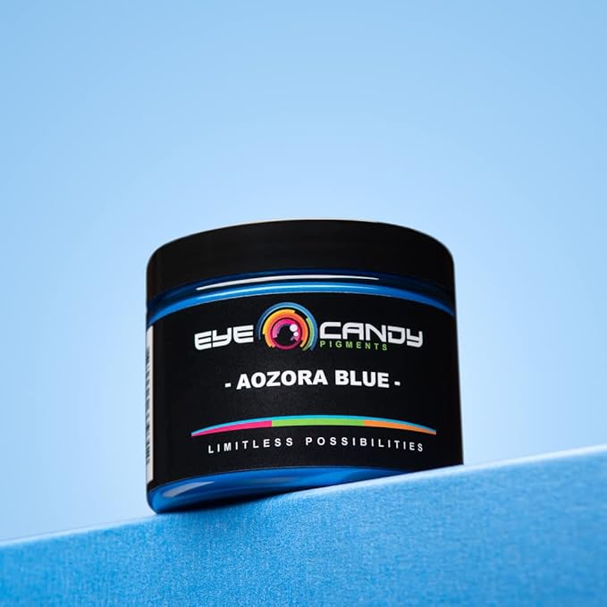 Eye Candy Pigments Premium Blue Mica Powder - Aozora Blue (50gr) - for Epoxy, Resin, Soap, Paint, Woodworking, Acrylic Pouring, Bath Bombs, Fishing Lures - DIY Arts and Crafts Additive