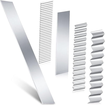 Honoson 10 Pieces Flexible Polymer Clay Tissue Blade Cutters Slicer Carbon Steel Polymer Clay Cutting Slicing Tools for Blade DIY Shaping Modelling Slicing Sculpting, Straight and Wave