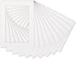 Pack of Ten 8x10 Mats Bevel Cut for 5x8 Photos - Acid Free White Precut Matboards for Pictures, Photos, Framing - 4-ply Thickness