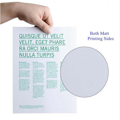 Uinkit 100 Sheets Thin Matte Presentation Paper Photo Double Sided 8.5x11 38lb 140gsm Printable on Both Sides Brochure Photos Picture Poster Playbill Flyer 6.5 Mil Coated for laser and Inkjet Printer