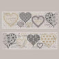 3pcs Vintage Lace Tape Cutout Art Lace Black White Stickers Roll Sticker PET Reusable Exquisite Lace Heart Pattern Tape for DIY Scrapbook Album Journal Photo Frames Decor