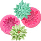 2Pcs Holly Leaf Silicone Mold for Fondant Chocolate Candy Cake Decorating Baking Candle Soap Pastry Polymer Clay Christmas Decoration
