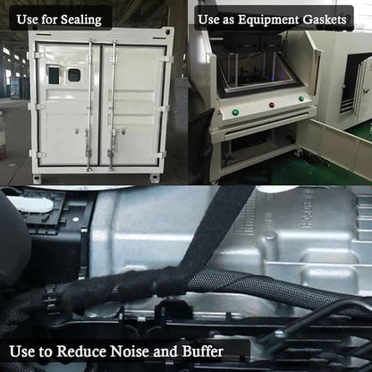 Neoprene Rubber Strips Self Adhesive Solid Rubber Sheets, Rolls & Strips for DIY Gaskets Crafts Pads Seals Warehouse Flooring Neoprene Sheet with Adhesive Backing (2" Wide x 1/8" Thick x 10' Long)