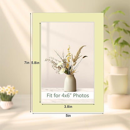Egofine 14 Packs Picture Frame Mats, 5x7 Picture Mats for 4x6 Photos, Acid-Free Mixed Colors Pre-Cut Photo Board for Photos, Prints, Artworks