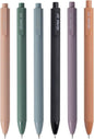 ldcrea Gel Pens 0.5 Fine Tip, Black Ink, Silky Grip, 6 Pack