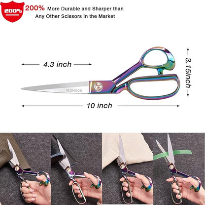 Fabric Scissors Professional 10" Sewing Scissors,Heavy Duty Shears for Fabric,Leather,Raw Materials,Dressingmaking,Upholstery Shears for Dressmakers Students Office Crafting