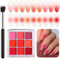 9 Colors Solid Neon Phosphor Ombre Nail Powder Set, Fluorescent Pigment Powder Glitter Pink Red Rubbing Dust with Nail Ombre Brush for Gradient Nail Art Manicure DIY Accessories…