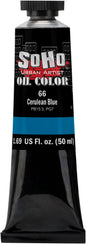 Soho Urban Artist Oil Paint - Cerulean Blue, 50 ml Tube - Best Valued Oil Colors for Painting, Excellent Pigment Load