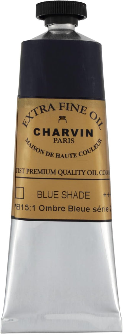 Charvin Extra Fine Oil Paint, Blue Shadow 60 mL - Triple-Milled, Rich Texture, Poppy Oil-Based, Light-Fast, Handmade, Archival Quality