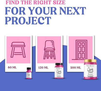 GRANOTONE Chalk Paint for Furniture | Matt-Finish Water-Based Acrylic Paint for Wood, Walls, Metal, Glass, Paper, Fabric Canvas | Maximum Coverage Chalk Paint for Kids & Adults, 250 Ml (AVIATOR GREY)
