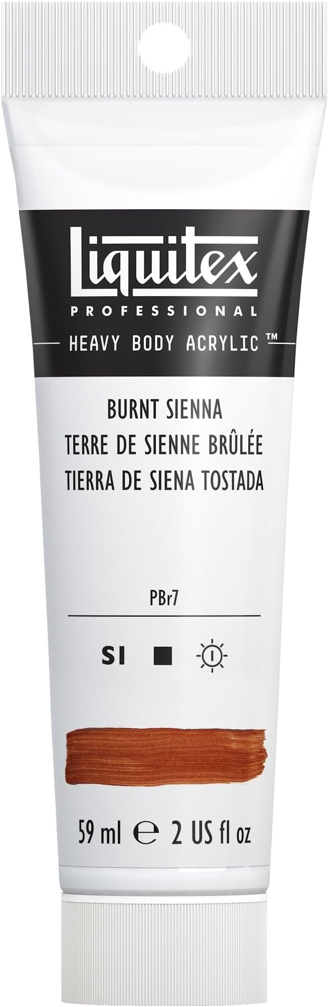 Liquitex Professional Heavy Body Acrylic Paint, 2-oz (59ml) Tube, Burnt Sienna