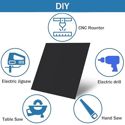Anodized Aluminum Sheet Metal 12 x 12 x 1/32 Inch Black Anodized Aluminum Metal Plates Engraving Blanks for Laser Engraving, 0.8MM Thin Decorative Aluminum Metal Sheets for Crafting, House Decoration