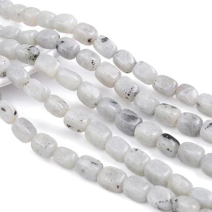 Natural Spectrolite Cuboid Stone Loose Semi Gemstone Beads for Jewelry Making 8mmx12mm 38cm/Strand