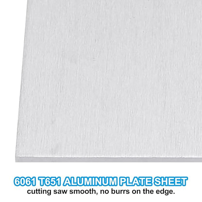 PATIKIL 6061 T651 Aluminum Sheet Metal 12.09 x 11.97 x 1/25.4(0.04") Inch 1Pcs Flat Plain Aluminum Plate Covered Stock with Protective Film, Heat Rectangle 1MM for Lndustry Crafting