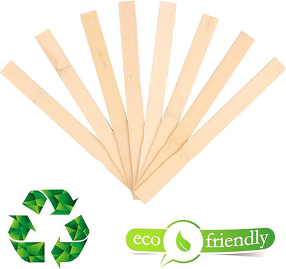 Paint Stir Sticks-Rewiss Bulk 100 PCS 10in Length Bamboo Craft Sticks Natural Color Paint Stir Sticks