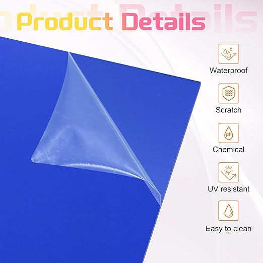 uxcell Acrylic Sheets 12x8 Inch Acrylic Panel 1/8 Inch-3mm Plastic Board for Picture Frames Sign Holders DIY Display Projects Craft, Clear Blue