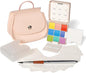 Funto Pocket Watercolor Set, Travel Color Kit, with 9 Colors, Leather Bag, Paint Water Cup, Foldable Palettes, and Mini Watercolor Papers, Set for Art