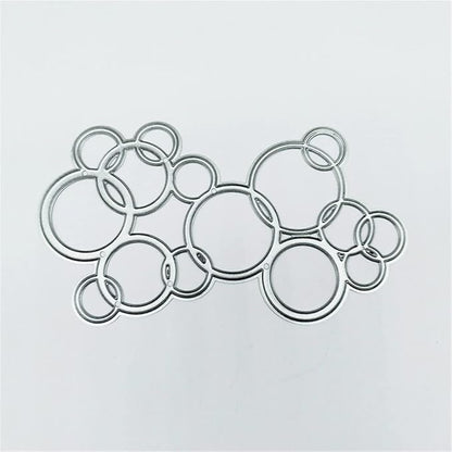 Mvchifay Cutting Dies for Card Making Metal Die-Cuts Scrapbooking Tool Hollow Frame DIY Craft Punch Template Embossing for Paper Album Decor (Bubble string-10.3x6cm)