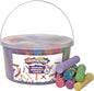 Colorations Sidewalk Chalk – 50pc 4” x 1” Washable, Bright Colored Chalk Set – Fun Kid Art Colors & Patterns – Draw on Classroom Chalkboard or Outdoor Playground – Jumbo Bulk