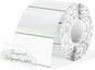 3x2 Inch Transparent Holographic Thermal Labels Stickers, Clear Self-Adhesive Direct Thermal Labels, Perforation Line Design& Waterproof- 200 Sheets