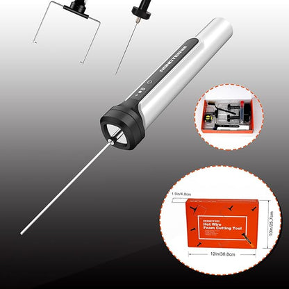 3 in 1 Hot Wire Foam Cutter Kit, White Foam Cutter Electric Foam Cutting Tool, Heated Foam Carving Knife Kit