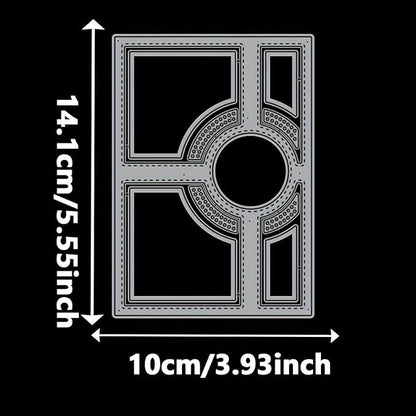 Lapoo Flowers Metal Cutting Die for Scrapbooking - Durable, Cut Stencils for DIY Scrapbook Photo Album Decorative Paper Card, Card Making Supplies (Cross Frame 5.6 x 3.9 in)