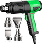 1800W Industrial Heat Gun, Fast Heating 122℉-1202℉ Variable Temperature Control Overheat Protection 2 Speed Air Flow with 4 Nozzles for Crafts, Shrinking Tubing, Vinyl Wrap (SG-1004)
