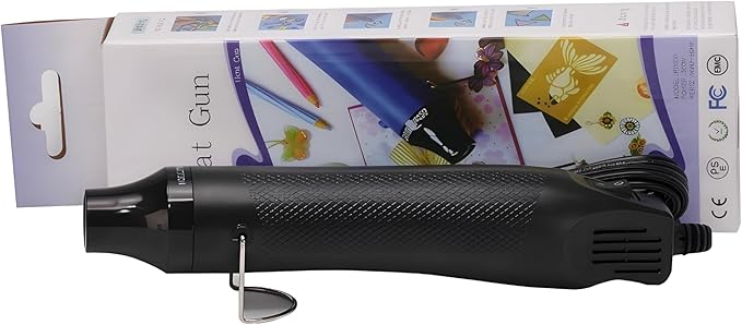 Mini Heat Gun, 300W Dual Temperature Hot Air Gun (110V) with 6.6ft Long Cable & Reflector Nozzle - Ideal for Epoxy Resin Crafts, Shrink Wrapping, Embossing & Vinyl Wrap (‎MF300 Constant Temperature)