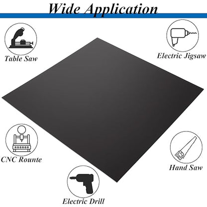 4PCS 12 x 12 x 1/32 (0.04”) Inch Anodized Aluminum Sheet, Black Aluminum Engraving Blanks, 0.8MM Thin Metal Plates for Laser Engraving, Crafting, DIY, House Decoration