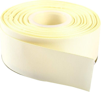 ITIsparkle 11/2" Inch Grosgrain Ribbon 25 Yards-Roll Set for Gift Wrapping Cake Decoration Party Favor Hair Braids Hair Bow Baby Shower Decoration Floral Arrangement Craft Supplies, Ivory Ribbon