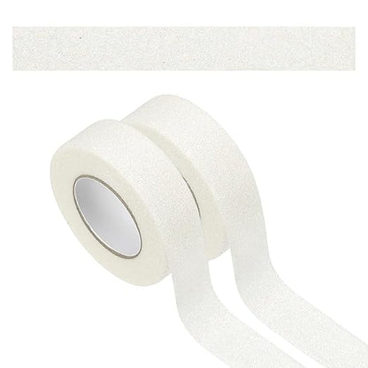 PATIKIL 2 Roll Glitter Paper Washi Tape, Washi Decorative Tape for Crafts, White