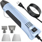 LET’S Resin Heat Gun for Crafting, 350W Fast Heat Dual Temp Hot Air Gun (482°F~752°F), Multiple Nozzles,Silicone Covers for Easy Cleaning, 4.9Ft Cable Mini Heat Gun,for Resin,Shrink Tubing,Vinyl Wrap