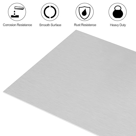 6061 T651 Aluminum Sheet Metal 14 x 18 x 1/8 (0.125') Inch Flat Plain Aluminum Plate Covered with Protective Film, Heat Treatable Rectangle 3MM Metal Plate for Crafting, Industrial