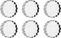 PATIKIL 1" Acrylic Stamp Block, 6Pcs Clear Stamping Block with Grid Lines Decorative Mounting Blocks Round for Scrapbooking DIY Crafts Card Making