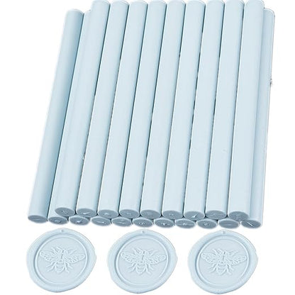 Baby Blue Wax Seal Sticks, ONWINPOR 20pcs Glue Gun Wax Sealing Sticks for Wax Seal Stamp, Light Blue Mini Sealing Wax Sticks Suit for 0.28''Glue Gun (Baby Blue)
