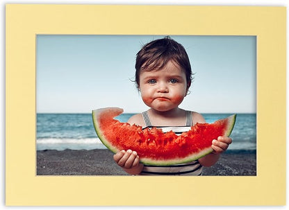 5x7 Mat for 8.5x11 Frame - Precut Mat Board Acid-Free Show Kit with Backing Board, and Clear Bags Soft Yellow 5x7 Photo Matte Made to Fit a 8.5x11 Picture Frame Matboard for Framing, Pack of 10 Mats