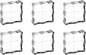 PATIKIL 1"x1" Acrylic Stamp Block, 6Pcs Clear Stamping Block with Grid Lines Decorative Mounting Blocks Wave for Scrapbooking DIY Crafts Card Making