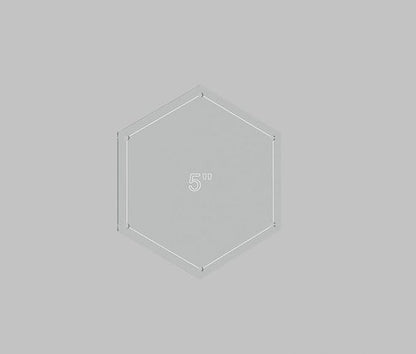 Hexagon Quilting Template Set - 5" with 1/4" Seam Allowance - Durable Acrylic Templates for Quilting, Patchwork, Crafting, & Sewing Projects - Clear Templates for Accurate Designing