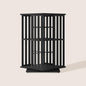 XIMN 360° Rotating Bamboo CD/DVD Shelf - 6-Tier Space-Saving Media Storage Cabinet for Movies, Organizer with Super Compact Design (Black, 2 Tier)