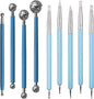 Dotting Tools, Silicone Clay Sculpting Tool, Ceramic Clay Ball Stylus Dot Painting Tools, Pottery Embossing Tool for Rock, Nail, Blending, Drawing, Modeling