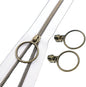 Leekayer #5 Antique Brass Metallic Nylon Coil Zippers by The Yard Bulk 10 Yards White Zipper Tape with 25pcs Antique Brass Ring Pull Sliders for DIY Sewing Tailor Craft Bag(White)