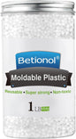 Betionol Moldable Plastic Clay, 1Lb/16oz White Modeling Clay Thermoplastic Beads for DIY Modeling Making Creative Activity, Good Creating Teaching Kits for Adults or Kids