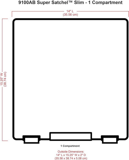 ArtBin 9100AB Super Satchel Slim 1 Open Compartment, Art & Craft Organizer, [1] Plastic Storage Case, Clear