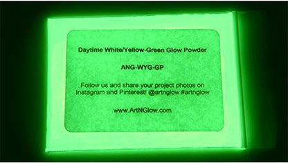 Glow in The Dark Pigment Powder - Neutral and Fluorescent Color for Art Painting, Fine Art, Nail Art Paint, and DIY Crafts - Long Lasting, 10+ Color Options - Neutral Green - (120 Grams/4 Ounces)