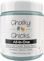 Chalky Chicks All-in-One Chalk Paint for Furniture or Cabinet - 4Fl Oz - Matte Finish Stormy Seas (Light Blue) for Metal, Wood Furniture Paint - No Sanding All-in-One for Home Decor & Crafts, USA Made