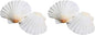 LUCKY BABY 16pcs Scallop Shells White Natural Sea Shells for Crafts 2.7-3.5 Inches Seashells for DIY Crafting Beach Wedding Home Decoration Baking (Pack of 2)