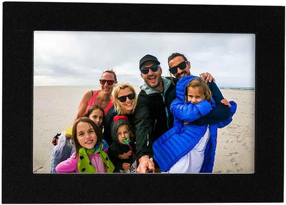 8x10 Mat Bevel Cut for 6x8 Photos - Acid Free Black with Black Core Precut Matboard With Backing Board and Crystal Clear, Self Seal Photo Mat Bag - For Pictures, Photos, Framing - 4-ply Thickness