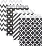 KEYYOOMY 200 Pcs Black Candy Buffet Bags - Small Polka Dot Paper Treat Bags for Wedding & Birthday Party (5 x 7 inch)